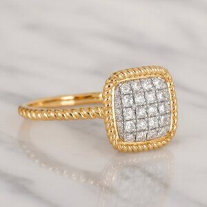 "Yara" Modern Gold Bling Ring